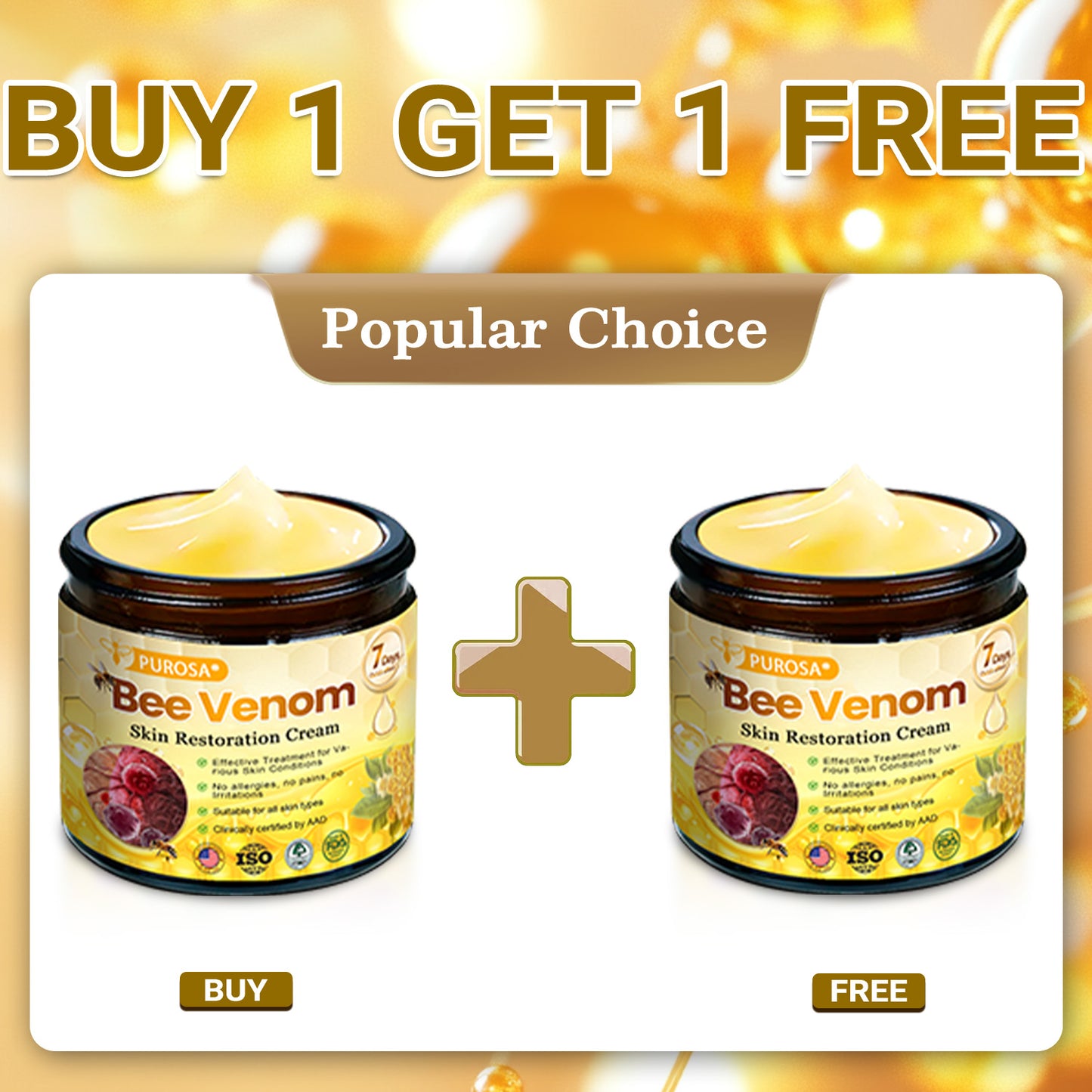 PUROSA® Bee Venom Wrinkle-Firming Multi-purpose Cream 🔥 LAST DAY 80% OFF