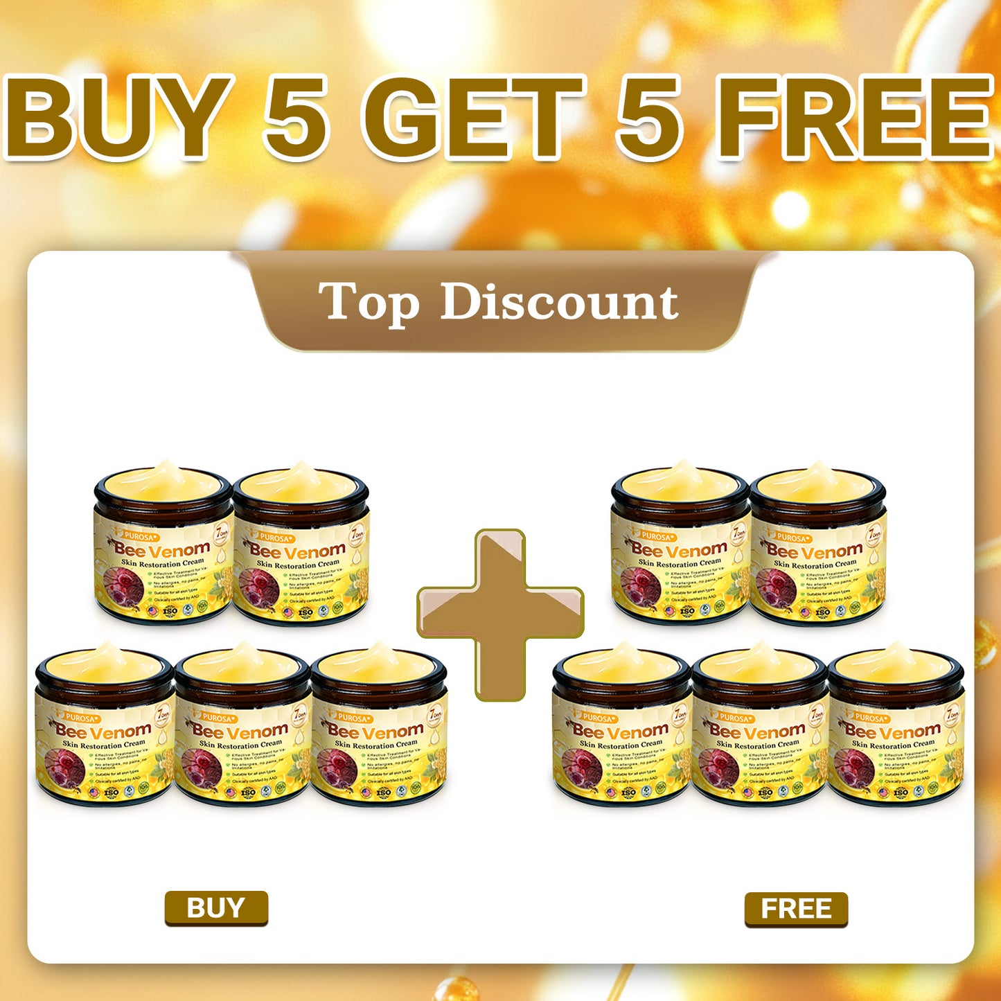 PUROSA® Bee Venom Wrinkle-Firming Multi-purpose Cream 🔥 LAST DAY 80% OFF