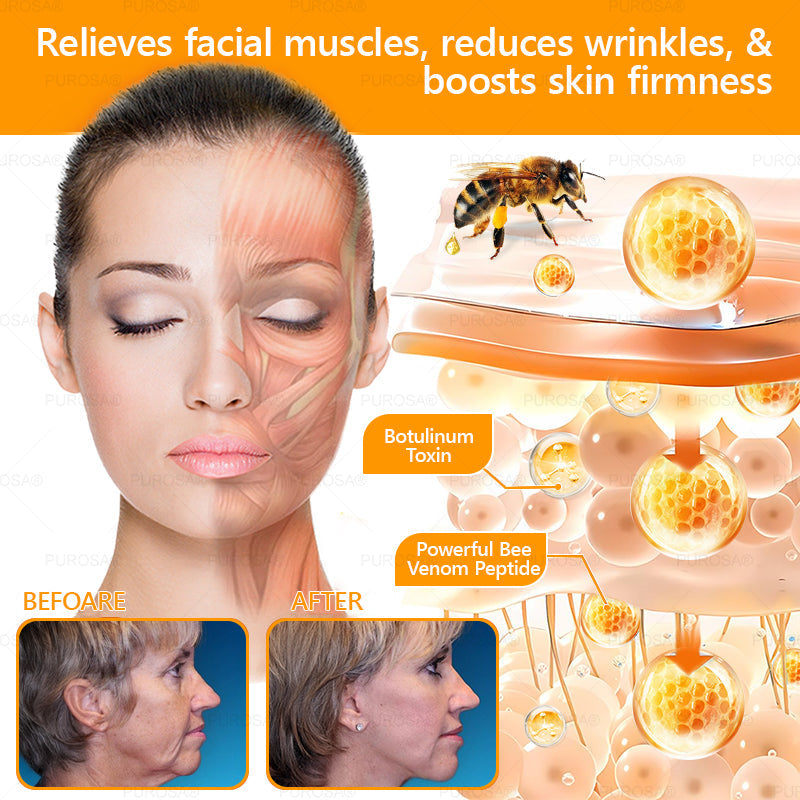 PUROSA® Bee Venom Multi-Action Cream 🐝🔥 LAST DAY — 80% OFF!A powerful anti-aging solution that targets:Deep wrinkles\Fine lines\Sagging skin\Uneven tone\Dryness